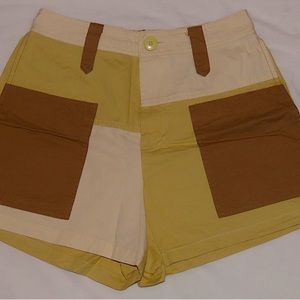 Patchwork high waisted shorts by CIDER